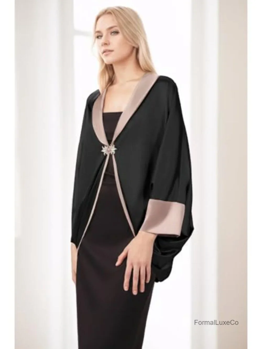 Satin Silk Shawl Wrap for Evening Dresses Wedding Party